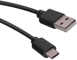 Salaman latauskaapeli Forever USB-C, 1 m, musta hinta ja tiedot | Puhelinkaapelit | hobbyhall.fi