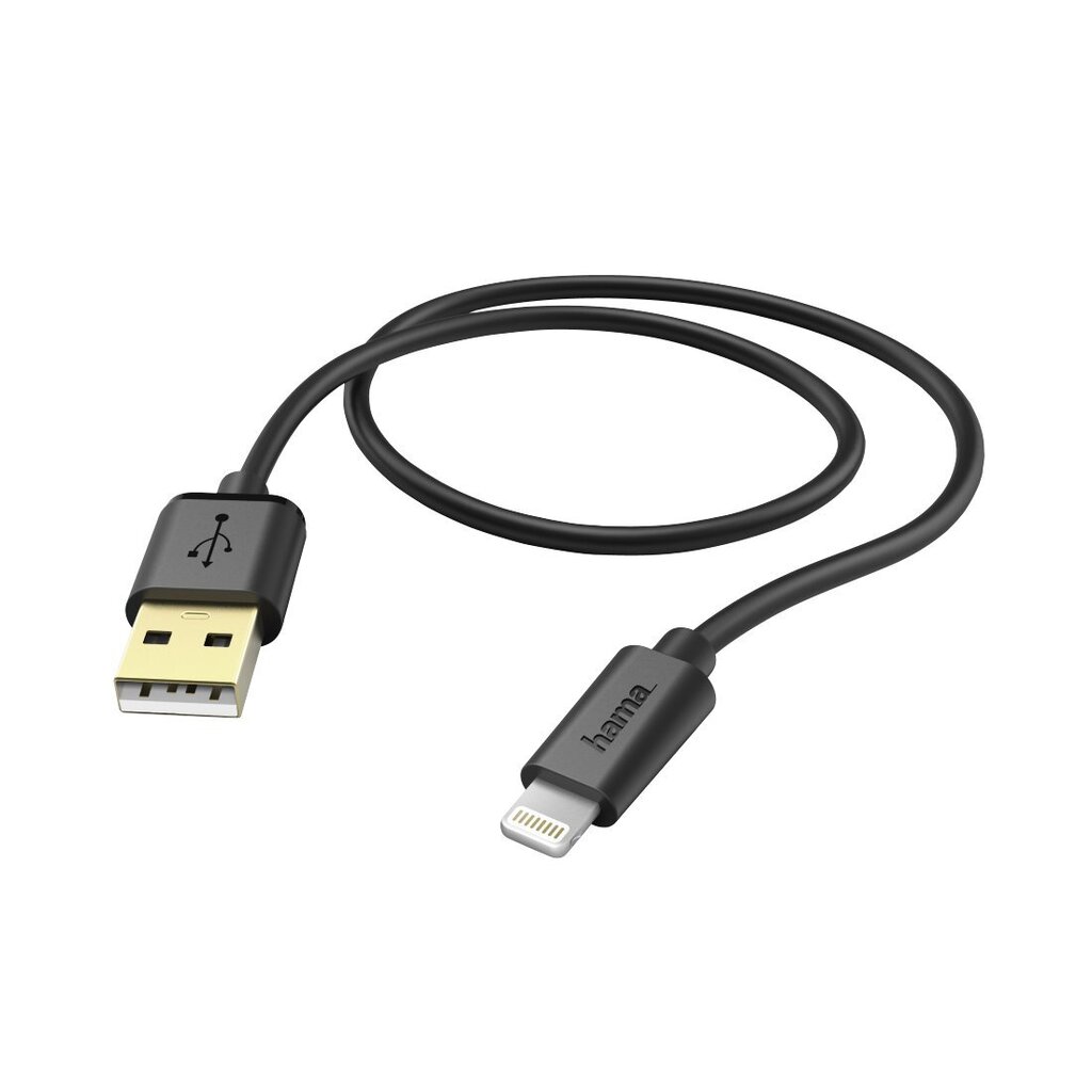 Hama USB -- Lightning kaapeli, 1,5 m, 00173635 hinta ja tiedot | Puhelinkaapelit | hobbyhall.fi