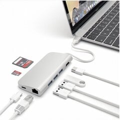 Satechi USB Jagaja Satechi USB-C Multi-Port 4K GB Ethernet USB hub hinta ja tiedot | Adapterit | hobbyhall.fi