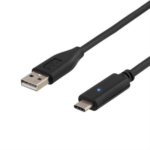 Deltaco USBC-1006, USB 2.0 "C-A", 2.m hinta ja tiedot | Puhelinkaapelit | hobbyhall.fi