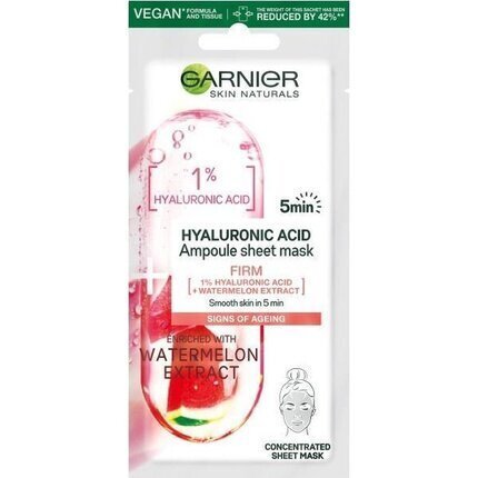 Garnier Detox Ampoule sheet hyaluronihapponaamio 1 kpl hinta ja tiedot | Kasvonaamiot ja silmänalusaamiot | hobbyhall.fi