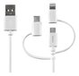 Deltaco IPLH-180, USB-C, Micro USB, Lightning , 0.5m hinta ja tiedot | Puhelinkaapelit | hobbyhall.fi