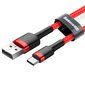 Pohja-USB-kaapeli Kestävä nylon-punottu lanka Usb / Usb-C Qc3.0 3A 1M punainen CATKLF-B09 hinta ja tiedot | Puhelinkaapelit | hobbyhall.fi