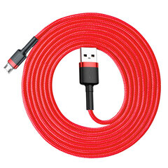 Kaapelijalusta USB kestävä nylon punottu lanka Usb / Micro Usb Qc3.0 1.5A 2M, punainen CAMKLF-C09 hinta ja tiedot | Puhelinkaapelit | hobbyhall.fi