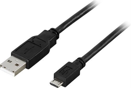 Deltaco USB-303S, USB A, USB Micro B, 3m hinta ja tiedot | Puhelinkaapelit | hobbyhall.fi