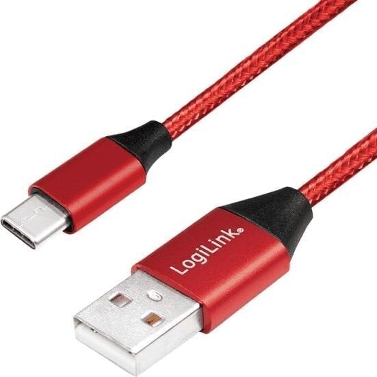 Logilink USB 2.0 Cable CU0148 1 m, Red, hinta ja tiedot | Puhelinkaapelit | hobbyhall.fi