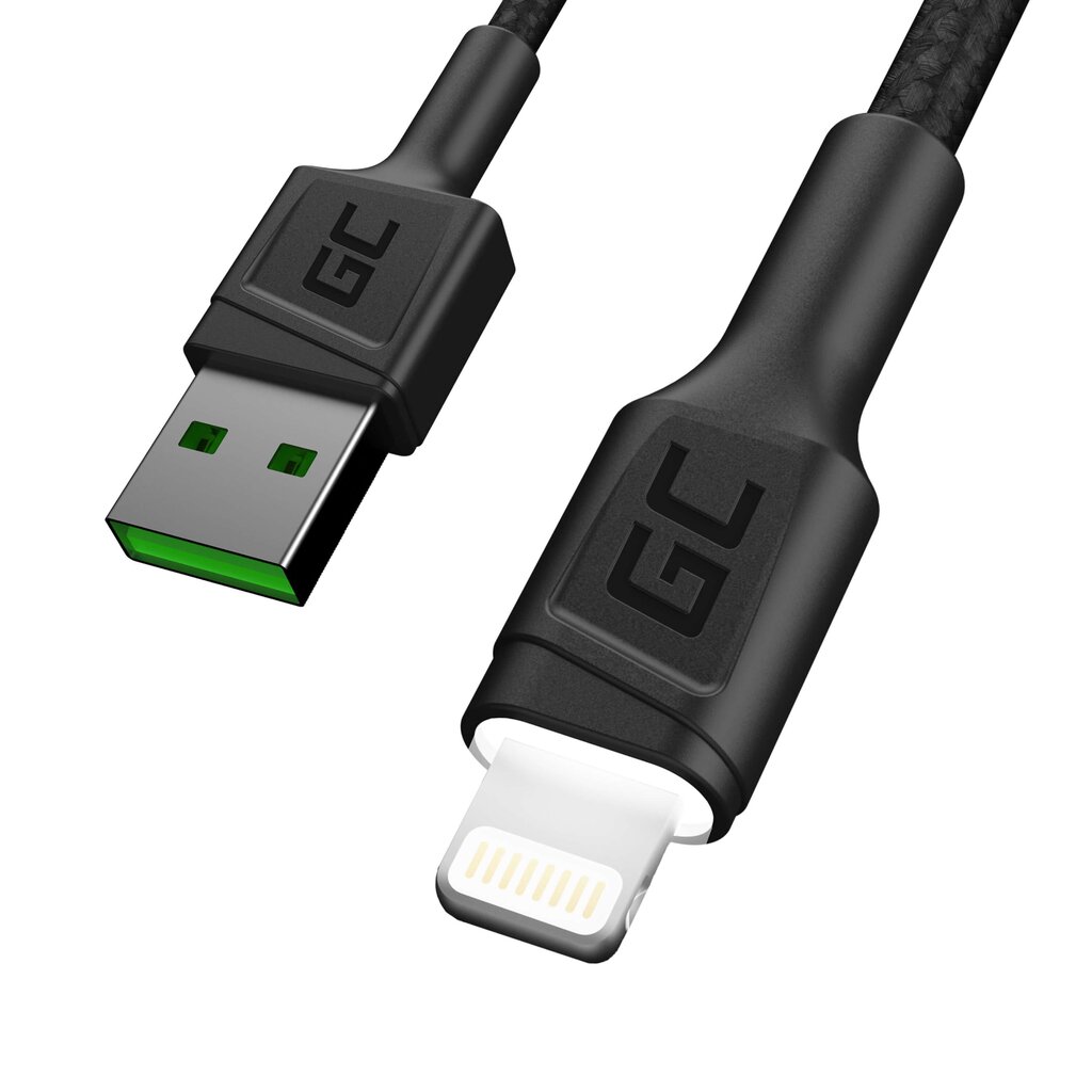 Green Cell KABGC05, USB - Lightning, 1.2m hinta ja tiedot | Puhelinkaapelit | hobbyhall.fi