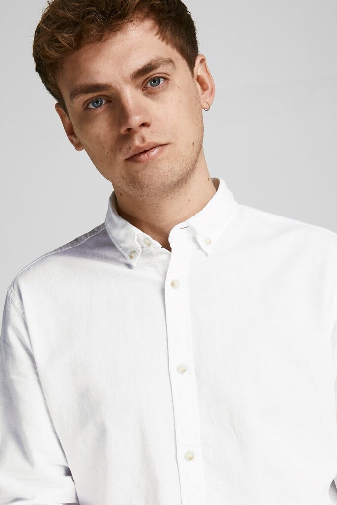 Jack&Jones kauluspaita 12196819WHITE hinta ja tiedot | Miesten kauluspaidat | hobbyhall.fi