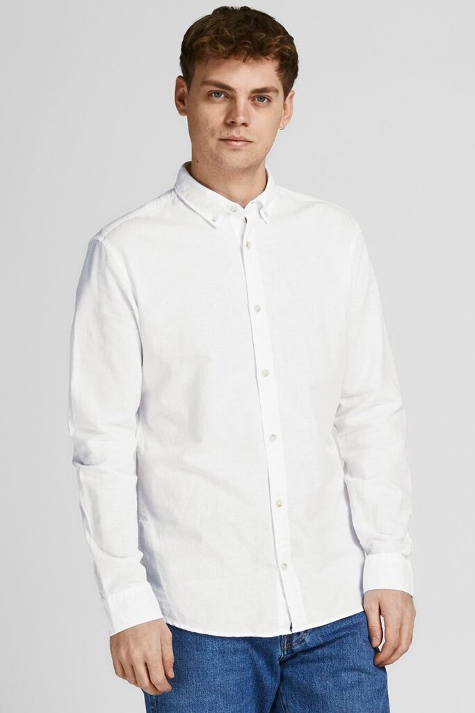 Jack&Jones kauluspaita 12196819WHITE hinta ja tiedot | Miesten kauluspaidat | hobbyhall.fi