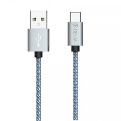 Kaapeli Devia Tube, USB - Type C (5V 2A), 1m, musta hinta ja tiedot | Puhelinkaapelit | hobbyhall.fi