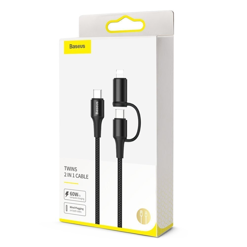 Baseus USB Type C PD - USB Typ C, 1 m hinta ja tiedot | Puhelinkaapelit | hobbyhall.fi