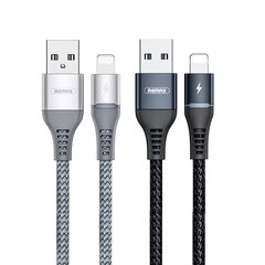 Remax kaapeli Durable Nylon Braided, USB - Lightning, 1 m, musta hinta ja tiedot | Remax Puhelimet, älylaitteet ja kamerat | hobbyhall.fi