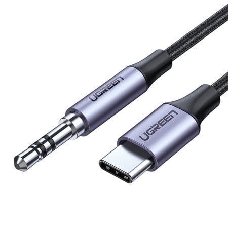 Ugreen AV119 AUX-kaapeli USB-C, 3,5 mm, 1 m, tummanharmaa hinta ja tiedot | Puhelinkaapelit | hobbyhall.fi