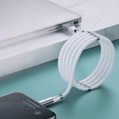 Remax kaapeli self-organizing magnetic, USB - USB Type C, 1 m, valkoinen hinta ja tiedot | Puhelinkaapelit | hobbyhall.fi