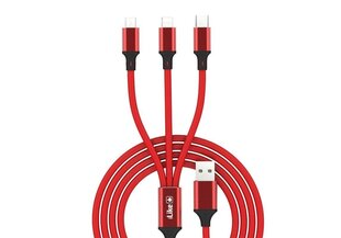 ILike Charging Cable 3 in 1 CCI02, USB, 1.2 m hinta ja tiedot | Puhelinkaapelit | hobbyhall.fi