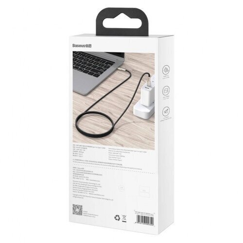 Baseus Cafule Metallikaapeli USB C - USB C, tiedonsiirtoon ja lataukseen jopa 100W, 1m, musta hinta ja tiedot | Puhelinkaapelit | hobbyhall.fi