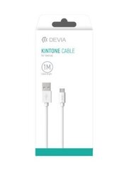 Devia Kintone Series -kaapeli Micro USB (5V 1A, 1M), valkoinen hinta ja tiedot | Puhelinkaapelit | hobbyhall.fi