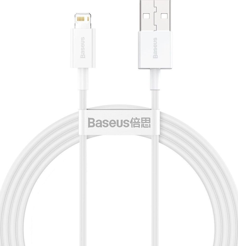 USB-Lightning kaapeli iPhone, 1,5m, valkoinen hinta ja tiedot | Puhelinkaapelit | hobbyhall.fi