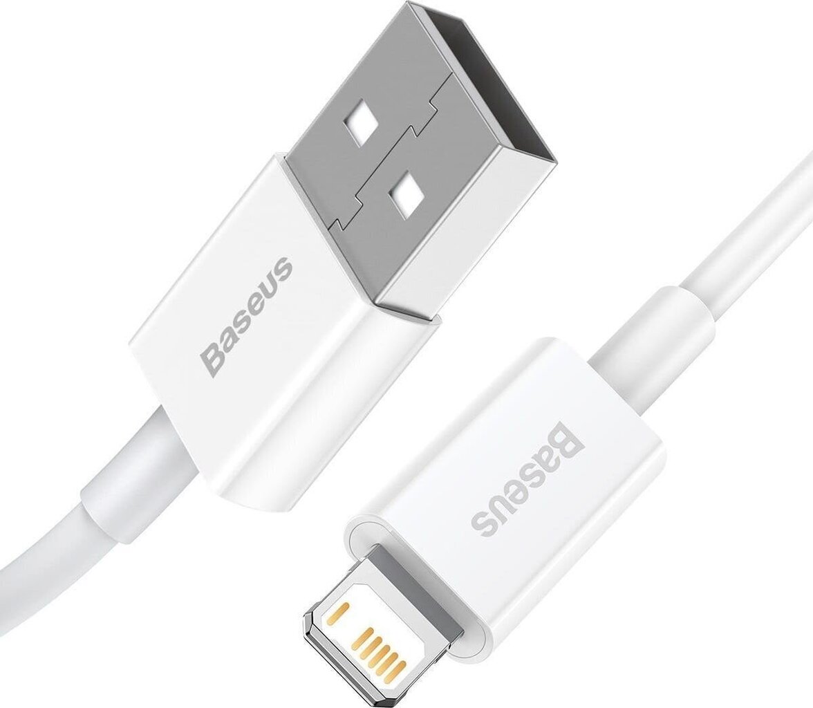 USB-Lightning kaapeli iPhone, 1,5m, valkoinen hinta ja tiedot | Puhelinkaapelit | hobbyhall.fi