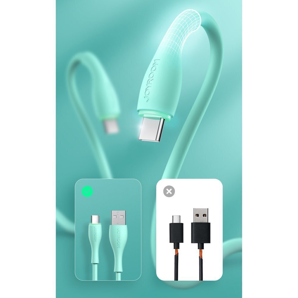 Joyroom, USB Type C, 3 A, 1 m hinta ja tiedot | Puhelinkaapelit | hobbyhall.fi