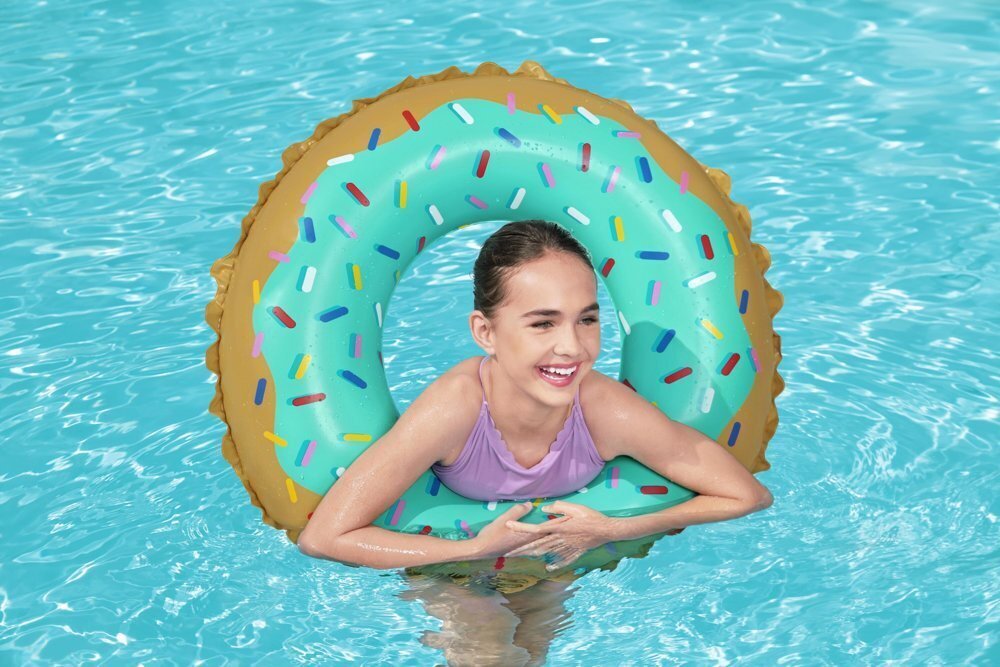 Bestway Donut uintipyörä, 91 cm, mintunvärinen hinta ja tiedot | Puhallettavat vesilelut ja uima-asusteet | hobbyhall.fi