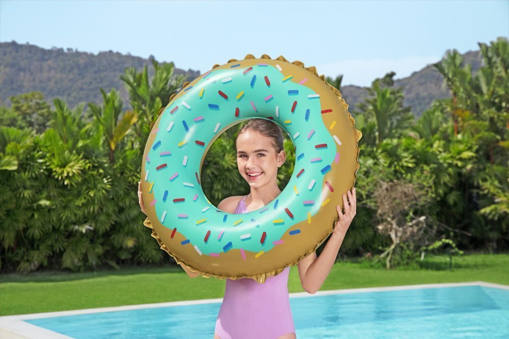 Bestway Donut uintipyörä, 91 cm, mintunvärinen hinta ja tiedot | Puhallettavat vesilelut ja uima-asusteet | hobbyhall.fi