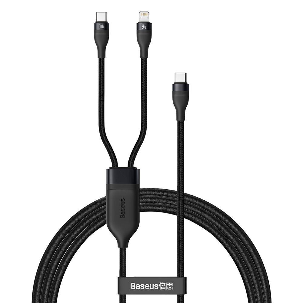 Baseus BSU2713BLK, USB Typ C / Lightning kaapeli hinta ja tiedot | Puhelinkaapelit | hobbyhall.fi