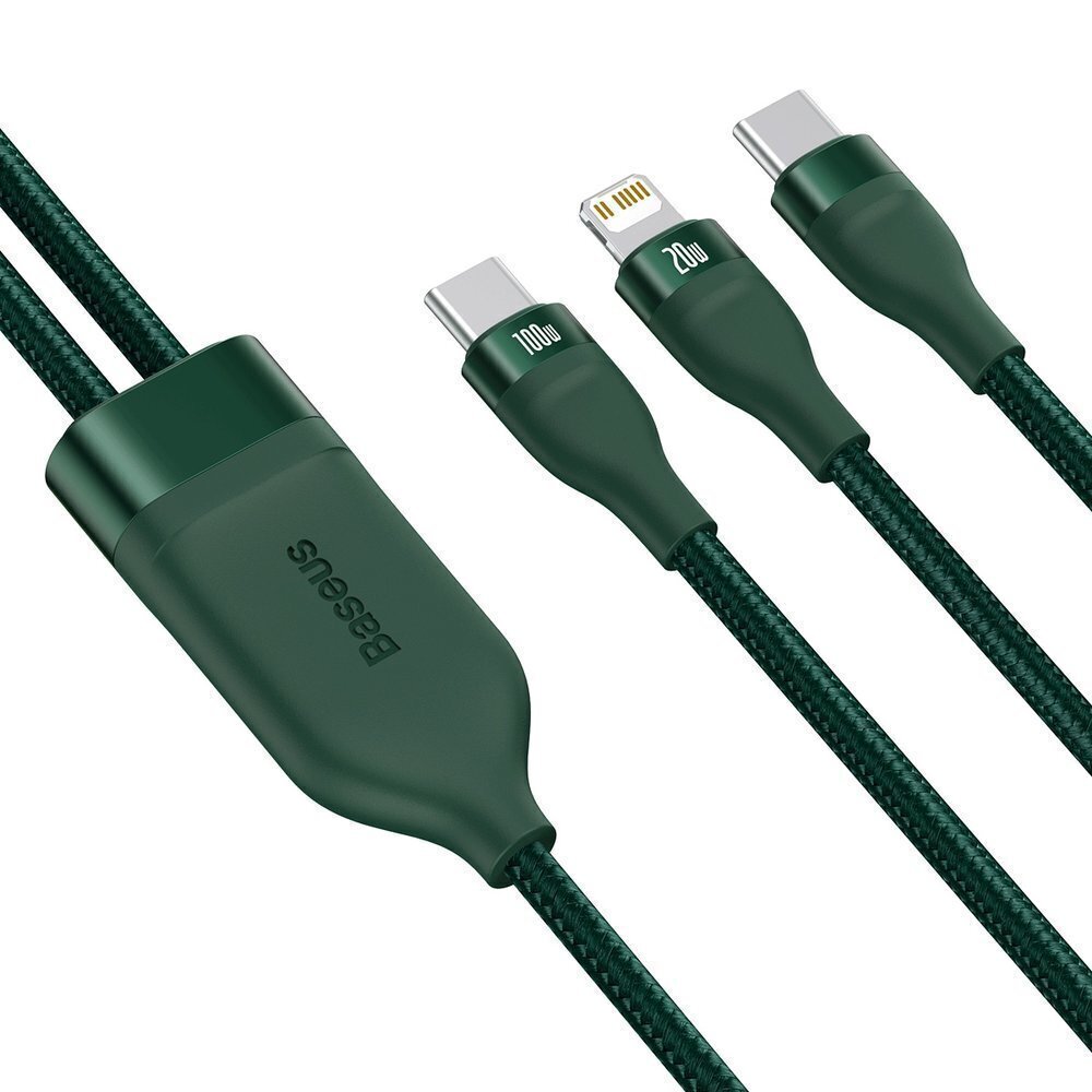 Baseus BSU2727GRN, USB Typ C kaapeli hinta ja tiedot | Puhelinkaapelit | hobbyhall.fi