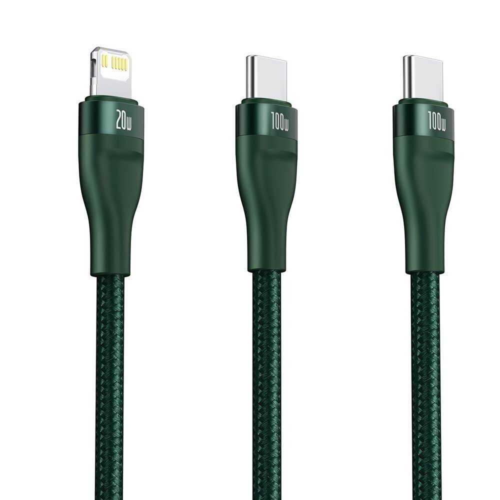 Baseus BSU2727GRN, USB Typ C kaapeli hinta ja tiedot | Puhelinkaapelit | hobbyhall.fi