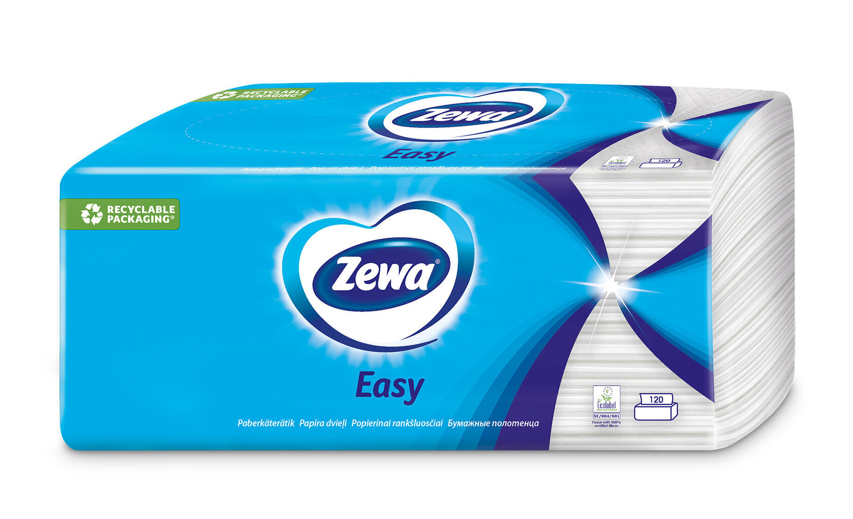 Paperipyyhkeet ZEWA C-Fold Easy, 2-kerroksinen, 120 arkkia hinta ja tiedot | WC-paperit ja talouspaperit | hobbyhall.fi
