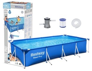 Kehystetty allas 400 x 211 x 81 cm, Bestway hinta ja tiedot | Uima-altaat | hobbyhall.fi