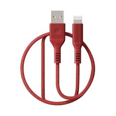 Premium MFI -sertifioitu USB A -kaapeli - Lightning (punainen, 1,2 m) Military Grade hinta ja tiedot | Puhelinkaapelit | hobbyhall.fi