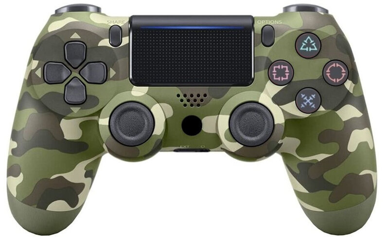 Games World PS4 Doubleshock 4 V2 Wireless Gamepad/Controller Camouflage Green PS4/PS5/Android/iOS