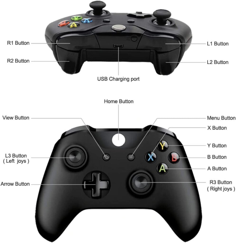 Games World langaton pelikonsoli / ohjain sopii Xbox Series X / S / Xbox One / Xbox One S / One X hinta ja tiedot | Ohjaimet ja lisätarvikkeet | hobbyhall.fi