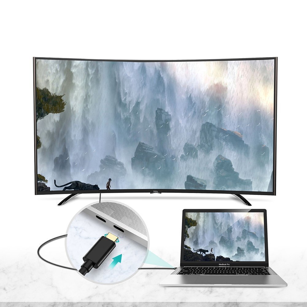 Choetech USB-C - HDMI, 3 m hinta ja tiedot | Puhelinkaapelit | hobbyhall.fi