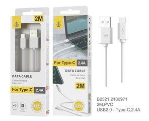 Kaapeli USB-C 2m 2.4A OnePlus valkoinen hinta ja tiedot | OnePlus Puhelimet, älylaitteet ja kamerat | hobbyhall.fi