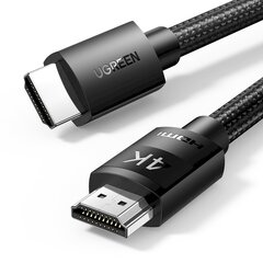 Ugreen kaapeli HDMI 2.0 - HDMI 2.0 4K 5m musta (HD119 40103) hinta ja tiedot | Puhelinkaapelit | hobbyhall.fi