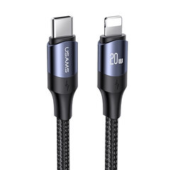 USAMS U71 USB-C Lightning PD 2m, musta hinta ja tiedot | Puhelinkaapelit | hobbyhall.fi
