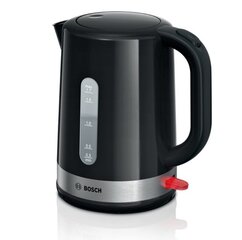 Bosch TWK6A513 vedenkeitin 1,7 litraa 2200 W musta, ruostumaton teräs hinta ja tiedot | Vedenkeittimet | hobbyhall.fi