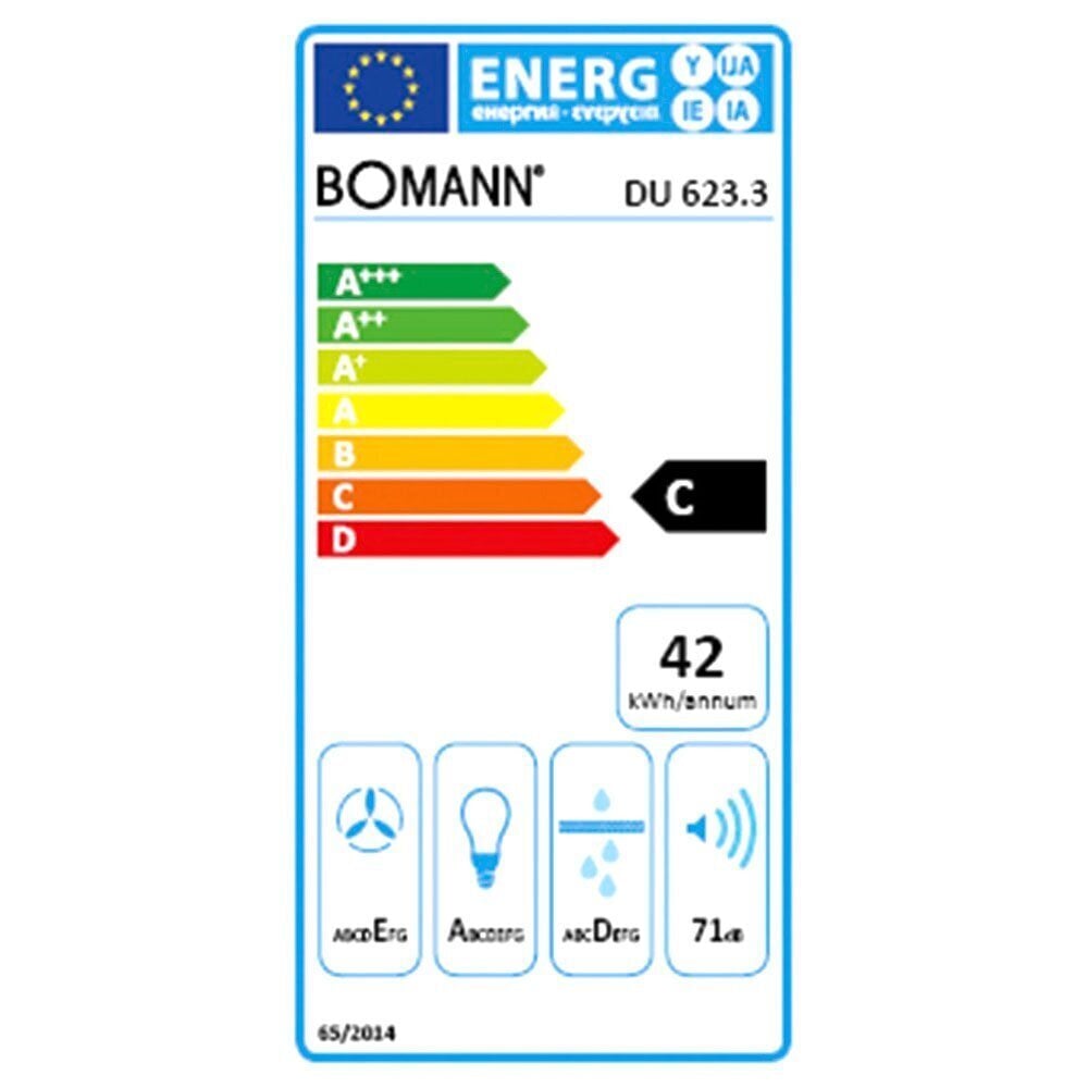 Bomann DU623.3 Inox hinta ja tiedot | Liesituulettimet | hobbyhall.fi