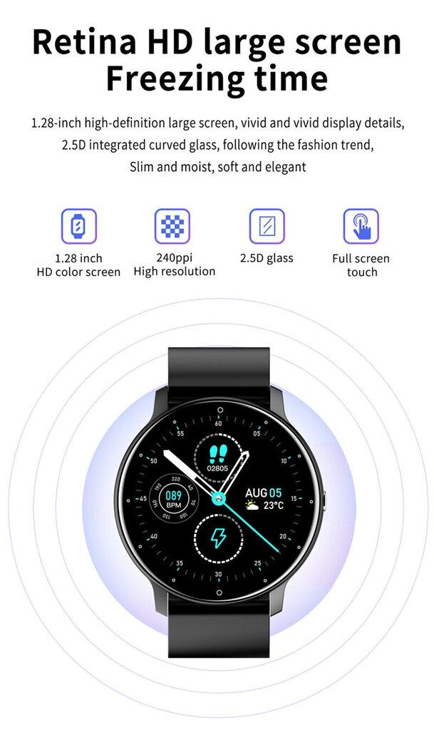 Älykello; Smartwatch, LIVMAN ZL02D hinta ja tiedot | Älykellot | hobbyhall.fi