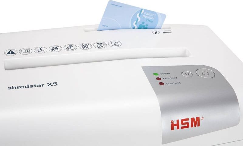 HSM Shredstar X5 P4 4, valkoinen hinta ja tiedot | Paperisilppurit | hobbyhall.fi