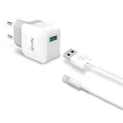 Celly 2,4 A. USB 2.0 lightning laturi TCUSBLIGHT hinta ja tiedot | Celly Puhelimet, älylaitteet ja kamerat | hobbyhall.fi