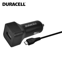 Autolaturi Duracell DR5032A, 2.4A + Micro USB, musta hinta ja tiedot | Puhelimen laturit | hobbyhall.fi