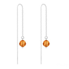 Hopeakorvakorut Round Bead Chain, Tangerine hinta ja tiedot | Meilys Muoti | hobbyhall.fi