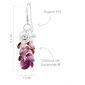 Hopeakorvakorut Rivoli 3 Colors, Amethyst hinta ja tiedot | Korvakorut | hobbyhall.fi