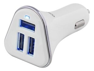 DELTACO USB-CAR102, 3xUSB, 5,2A hinta ja tiedot | Puhelimen laturit | hobbyhall.fi