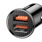 Autolaturi Baseus Circular 2xUSB CCALL-YD01, musta hinta ja tiedot | Puhelimen laturit | hobbyhall.fi