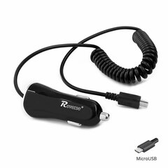 Autolaturi Reverse CC-21 2.1A + Micro USB kaapeli 1.2m, musta hinta ja tiedot | Puhelimen laturit | hobbyhall.fi