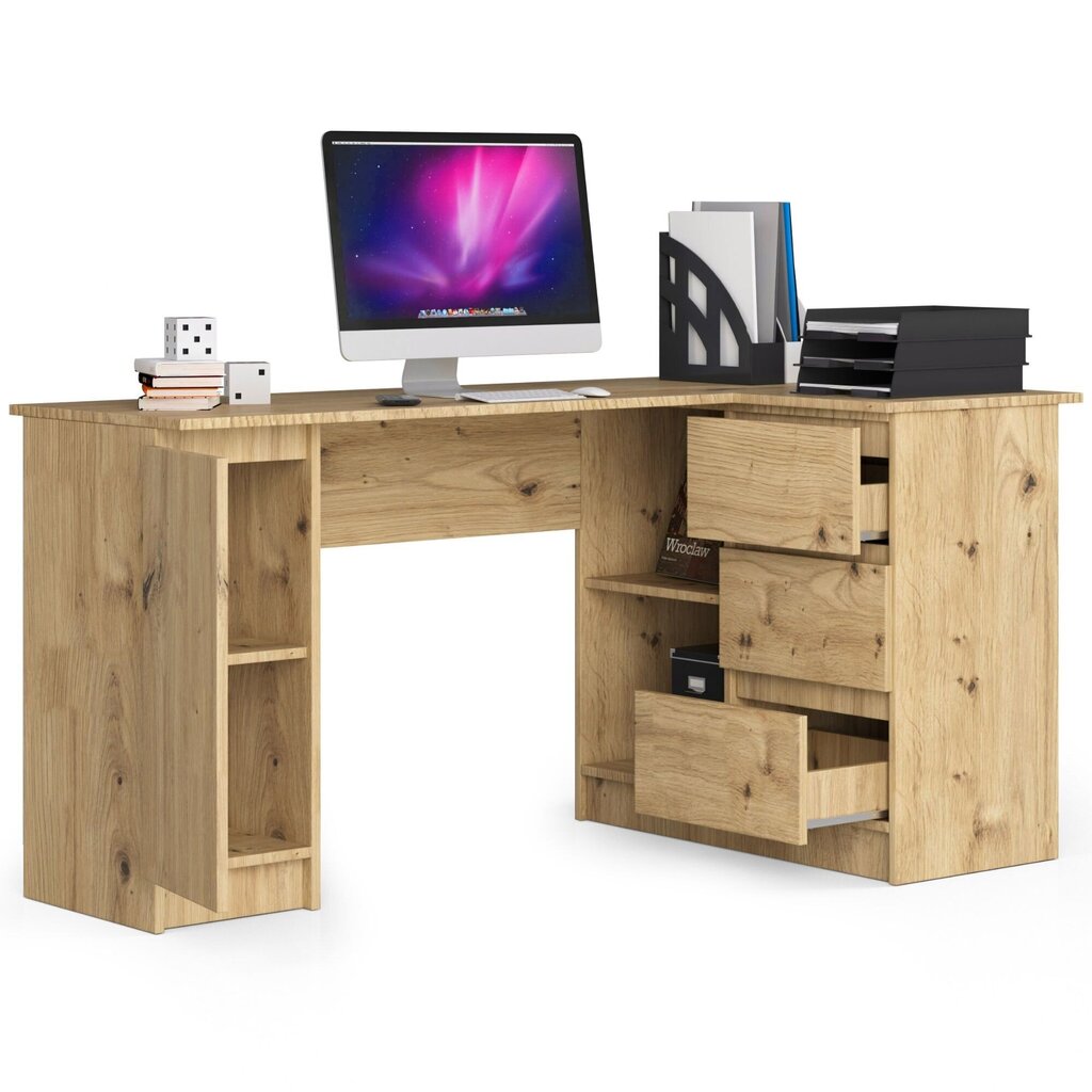 Akord B20 155 työpöytä, ruskea hinta ja tiedot | Tietokonepöydät ja työpöydät | hobbyhall.fi